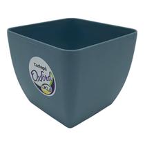 Vaso Quadrado Oxford (9,5X8) Cinza Ardósia OKLA Vaso Quadrado Oxford (9,5X8) Cinza Ardósia OKLA