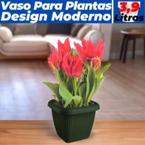 Vaso Quadrado Para Plantas Decoração Casa Sala Jardim 3,9L