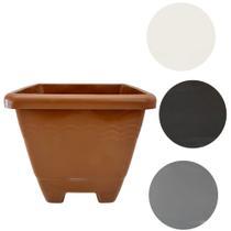 Vaso Quadrado Plástico Resistente 6,5L Planta Cores