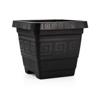 Vaso Quadrado Preto 29 Litros Extra Grande Para Jardim Plantas