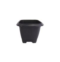 Vaso Quadrado Preto 800ml 11,5x11cm de Plastico - Erca Plast