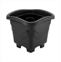 Vaso Quadrado Preto Grande 10L 31X28Cm De Plastico - Injeplastec