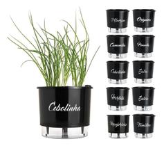 Vaso Raiz Auto Irrigável Preto 16cm N3 Autoirrigável Tempero Vaso Raiz Auto Irrigável Preto 16cm N3 Autoirrigável Tempero