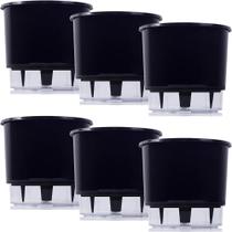 Vaso Raiz Autoirrigavel Grande 21X18 Preto Flores Kit 6 Pcs