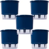 Vaso Raiz Autoirrigavel Médio N3 ul Escuro Flores Kit 5 Pc