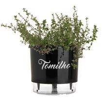 Vaso Raiz Autoirrigável N3 16x14 Preto Tomilho Gourmet