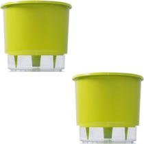 Vaso Raiz Autoirrigavel N3 16x14 Verde Cl Anti Dengue 2 Pcs