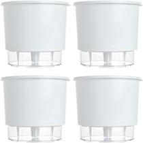 Vaso Raiz Autoirrigavel N4 21X18 Branco Anti Dengue 4 Peças