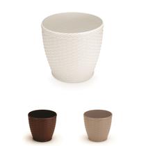 Vaso Rattan Cachepo M3 - Mini Suculenta Violeta