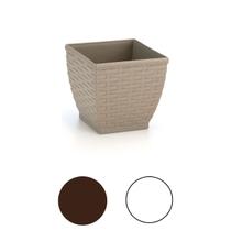 Vaso Rattan Quadrado M3 Cachepos Mini Suculenta Violeta