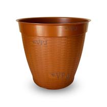 Vaso Rattan Redondo Grande Casa Jardim Plantas Flores 30L