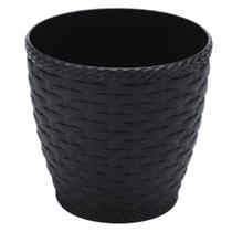 Vaso Rattan Redondo Pequeno (4,6L) Preto INJEPLASTEC