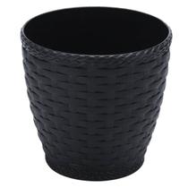 Vaso Rattan Redondo Pequeno (4,6L) Preto Injeplastec