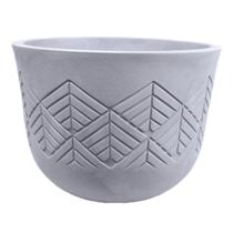 Vaso Redondo 240cm Japi Cinza/Cimento Queimado Vaso Redondo 240cm Japi Cinza/Cimento Queimado