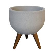 Vaso Redondo 39cm Decore Japi Cinza/Cimento Vaso Redondo 39cm Decore Japi Cinza/Cimento