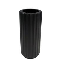 Vaso Redondo Alto de Chão Para Flores e Decoração Casa Preto Castela