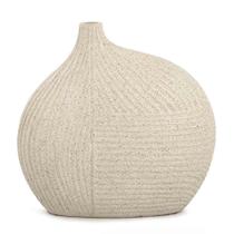 Vaso Redondo Apontado em Poliresina Off White - 26cm