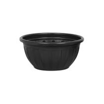 Vaso Redondo Bella Fiore em Plástico Preto 7,5L 32x15cm - Rischioto