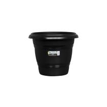 Vaso Redondo Bella Fiore em Plástico Preto Nº22 - Rischioto