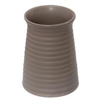 Vaso Redondo De Cerâmica Pequeno Cachepot 14,5x11 cm Cinza