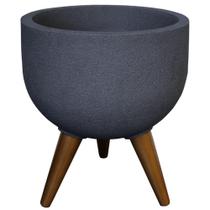 Vaso Redondo Decore Com 33cm Grafite - Jvrdg33 - Japi Vaso Redondo Decore 33 Grafite - Jvrdg33 - Japi