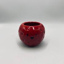 Vaso Redondo em cerâmica Strawberry- Morango (8x8cm)