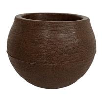Vaso Redondo em Polietileno Ant UV - Resistente e Ideal para Ambientes Externos (20x22 cm)