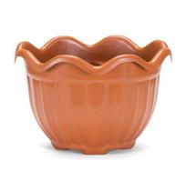 Vaso Redondo Flor Telha Grande 5L 19,5X31Cm De Ø De Plastico - Injeplastec