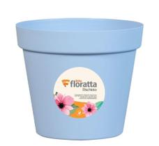 Vaso Redondo Floratta em Plástico Azul Claro Nº33 16,5L 33x28,7cm - Rischioto