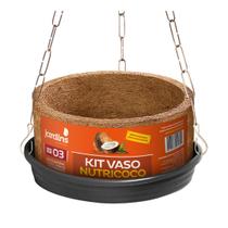 Vaso Redondo Pendurar Nutricoco Suspenso Kit Completo N3