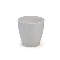 Vaso Redondo Rattan Colorido de Plástico 14x15cm