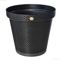 Vaso Redondo Rattan Preto 36L Anti Dengue Grande Decorativo Para Plantas Jardim Varanda Vaso Redondo Rattan Preto 36L Anti Dengue Grande Decorativo Para Plantas Jardim Varanda
