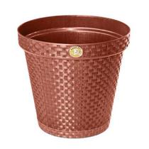 Vaso Redondo Rattan Terra Cota 10 Litros 25821 Arqplast