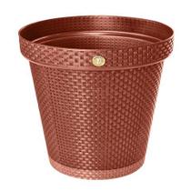 Vaso Redondo Rattan Terra Cota 36 Litros 25825 Arqplast