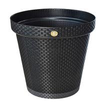 Vaso Redondo Rattan Terracota 35 Cm 20 Litros Preto