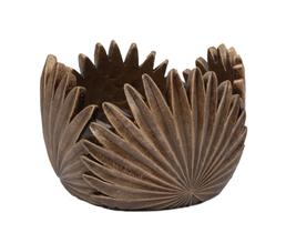 Vaso Resina Folhas Detalhe Folhas 15x15x10cm. Vaso Resina Folhas Detalhe Folhas 15x15x10cm.