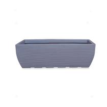 Vaso Retangular Floreira De Polietileno 80X30 Cinza Escuro