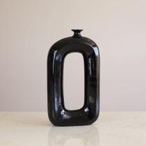 Vaso Retangular Leaked - Preto Brilho (G)