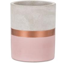 Vaso rosa e cobre em cimento - Mart