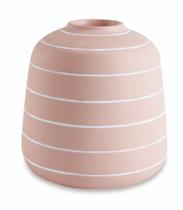 Vaso rosa em cimento baixo 16,5 x 16,5 x 17 cm - Mart