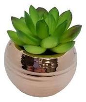 Vaso Rose Gold com Suculenta