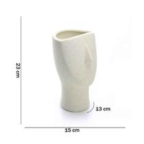 Vaso Rosto Areia Em Cerâmica 23x15cm Vaso Rosto Areia Em Cerâmica 23x15cm