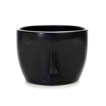Vaso Rosto Em Ceramica Preto 15,5x11cm Vaso Rosto Em Ceramica Preto 15,5x11cm
