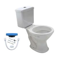 Vaso Sanitário Branco Caixa Acoplada 6 Litros com Kit para Instalação Hervy