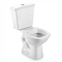 Vaso Sanitário com Caixa Acoplada e Assento Duplo Acionamento Mariana Icasa Branco
