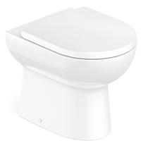 Vaso Sanitário Convencional com Assento Termofixo Queda Amortecida Smart Celite Branco/Brilhante