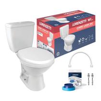 Vaso Sanitário Lorenzetti Way Branco com Caixa Acoplada Assento e Kit Completo
