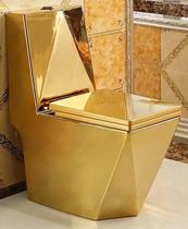 Vaso Sanitário Monobloco Acoplada Califórnia Gold Cor Ouro - DX HOME