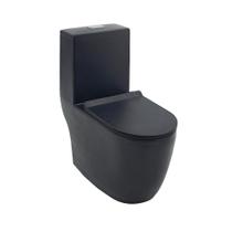 Vaso sanitário Monobloco Amazonita Pingoo.casa - Preto Fosco