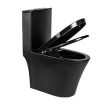 Vaso Sanitário Monobloco Caixa Acoplada Privada Lisboa Preto